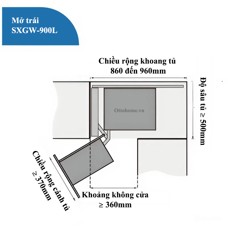 Kệ góc liên hoàn Goldmine SXGW-900